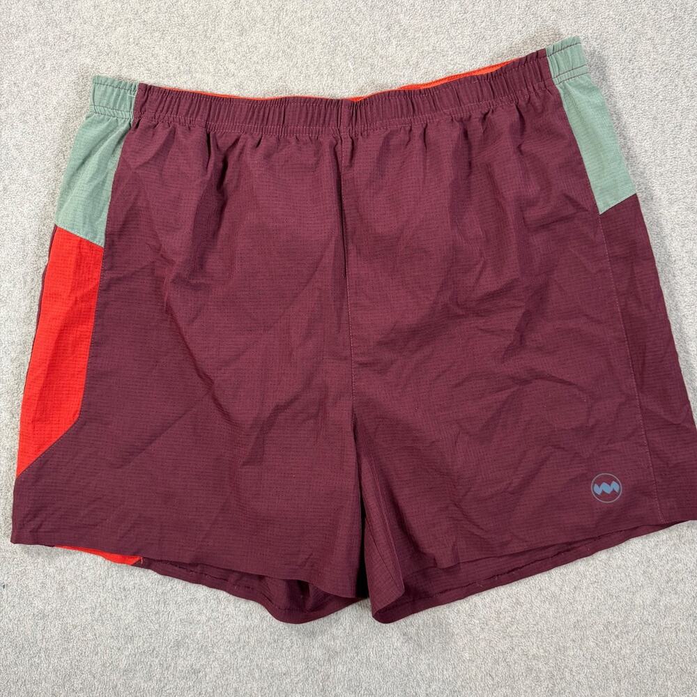 Janji Colorblock Running Shorts Men's XL Brief Lined 4.5" Inseam Zip Pocket
